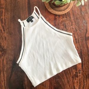White Sporty Crop Top